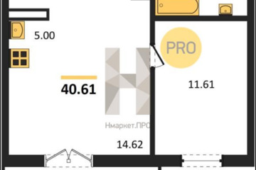2-к квартира, 40,6 м², 8/10 эт.